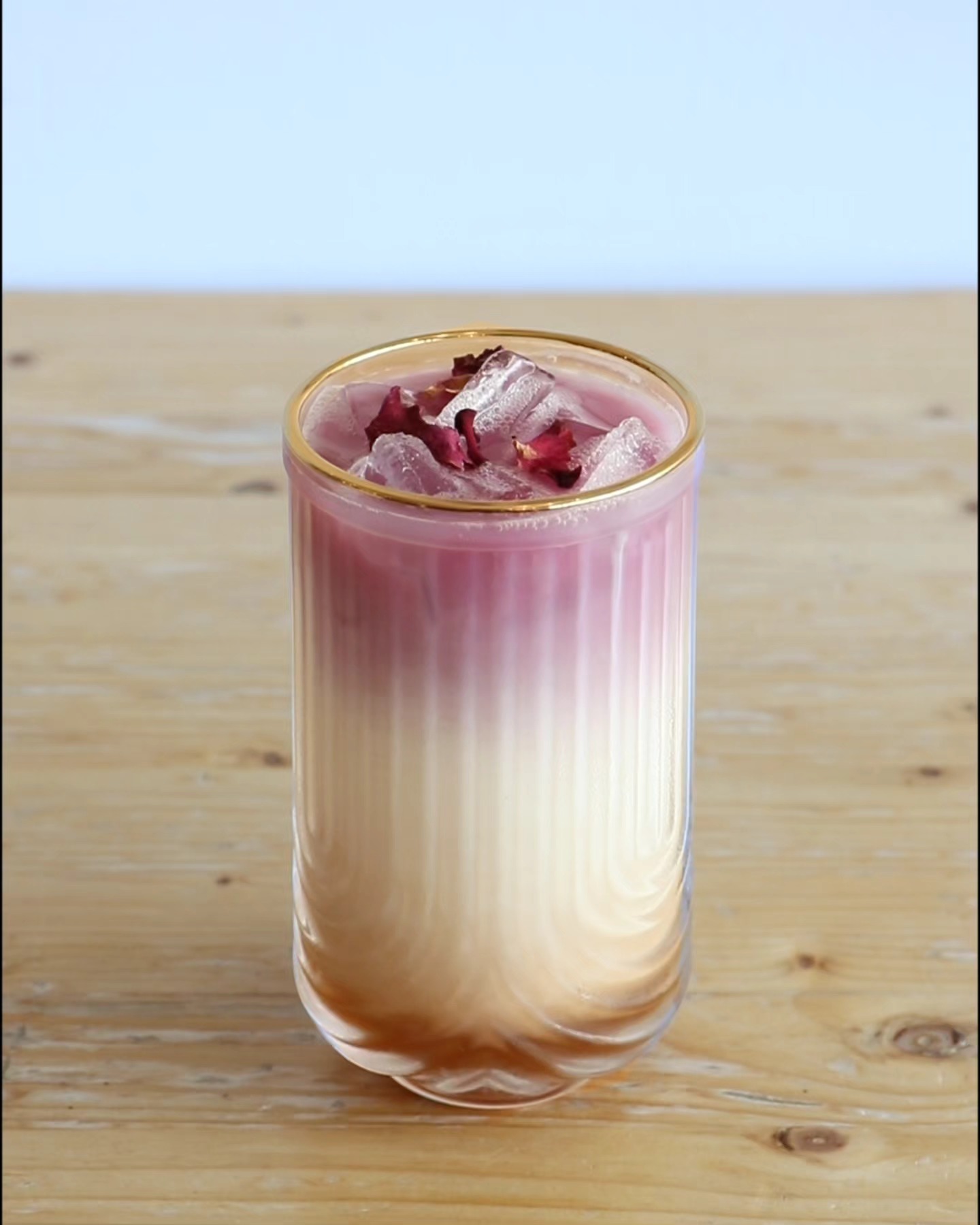 Specialty coffee with rose petals at The Blend Burlington